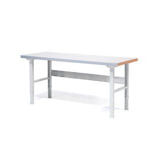 Dílenský stůl SOLID, 2000x800 mm, nosnost 750 kg, ocelový povrch