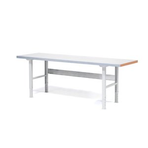 Dílenský stůl SOLID, 2500x800 mm, nosnost 750 kg, ocelový povrch