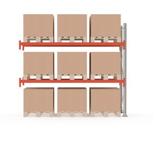 Paletový regál Ultimate, přídavný, 9 palet, 1000 kg/paleta, výška 2500 mm