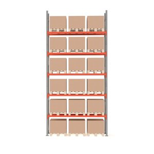 Paletový regál Ultimate, 18 palet, 500 kg/paleta, výška 6000 mm