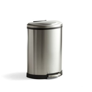 Odpadkový koš Maxwell, nášlapný, 50 l, pomalé zavírání víka, nerez