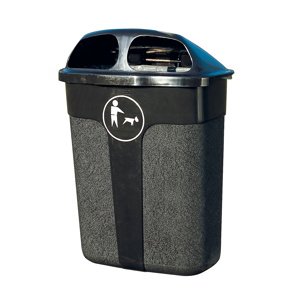 Koš na psí exkrementy Walter, 60 l, černý