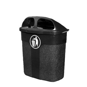 Venkovní odpadkový koš Walter, 40 l, černý