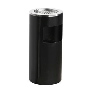 Odpadkový koš s popelníkem Charlie, 13 l, černý