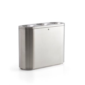 Koš na tříděný odpad Clark, 3x 48 l, nerez