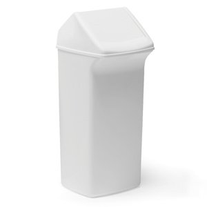 Odpadkový koš Alfred, 40 l, bílý, bílé víko