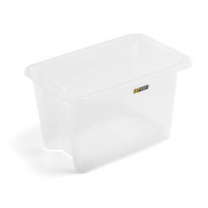 Plastová přepravka, 55 l, průhledná