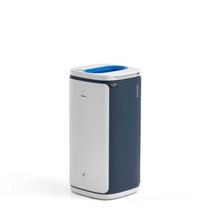 Koš na tříděný odpad NORTON, papír, 60 l, šedá/modrá, modré víko