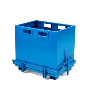 Kontejner s výklopným dnem AMASS, 700 l, bez víka, modrý