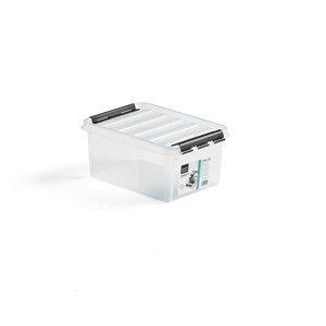 Plastový box s víkem, 8 litrů, 340x250x160 mm, průhledný, bal. 10 ks