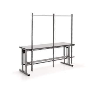 Zadní rám ke stolu MOTION s elektrickým polohováním, se 3 sloupky, 2000x600 mm