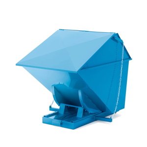 Výklopný kontejner PILE, s víkem, 900 l, modrý