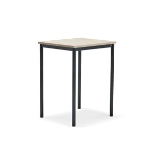 Stůl BORÅS PLUS, 700x600x900 mm, antracitově šedé nohy, HPL deska, jasan