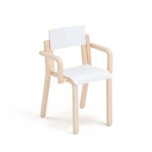 Dětská židle DANTE, s područkami, výška 380 mm, bříza/bílá