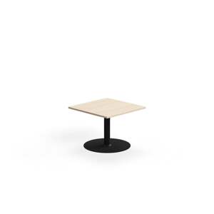 Konferenční stolek ALVA, 700x700x500 mm, vysokotlaký laminát, černá/bříza