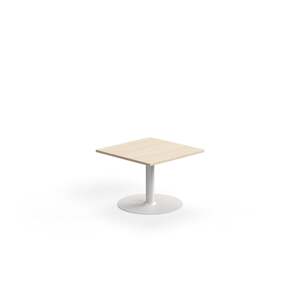 Konferenční stolek ALVA, 700x700x500 mm, vysokotlaký laminát, bílá/bříza