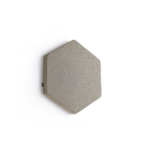 Akustický panel POLY, šestiúhelník, 600x600x56 mm, nástěnný, béžová
