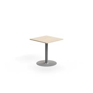 Stůl ALVA, 700x700x720 mm, vysokotlaký laminát, stříbrná/bříza