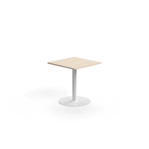 Stůl ALVA, 700x700x720 mm, vysokotlaký laminát, bílá/bříza