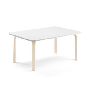 Stůl ELTON, 1200x700x530 mm, bříza, akustická HPL deska, bílá