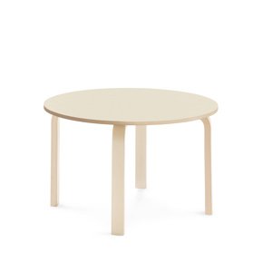 Stůl ELTON, Ø 900x530 mm, bříza, akustická HPL deska, bříza