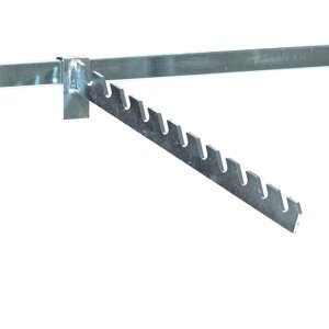 Rameno pro zavěšení šatních ramínek, 11 zářezů, 300 mm