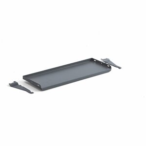 Šikmá police k pracovnímu stolu ROBUST/SOLID, 900x300 mm, tmavě šedá