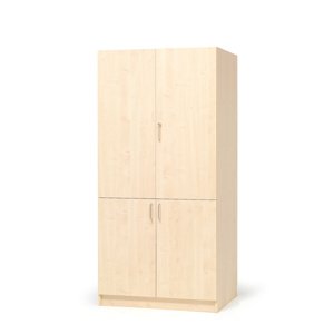 Skříň THEO, 4 dveře, 2100x1000x470 mm, bříza