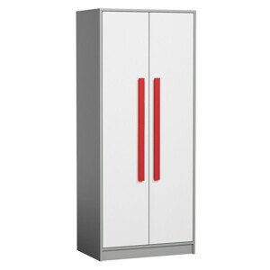 Casarredo Šatní skříň GYT 1 antracit/bílá/červená