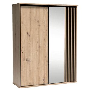 Casarredo Šatní skříň s posuv. dveřmi BARBUS dub artisan/černá