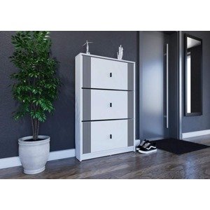 Casarredo Botník LITE 1, barva bílá mat/šedá