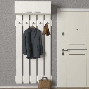 Casarredo Věšák s horní skříňkou KMENTA bílá