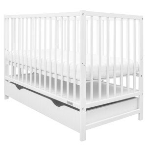 NEW BABY Dětská postýlka se šuplíkem New Baby BASIC bílá