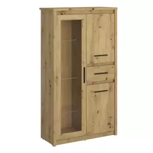 Tempo Kondela Nízká vitrína AIRON 2D1W1S - dub artisan + kupón KONDELA10 na okamžitou slevu 3% (kupón uplatníte v košíku)