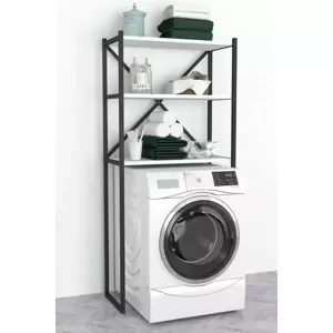 Casarredo Regál na pračku SIARA bílá/černá