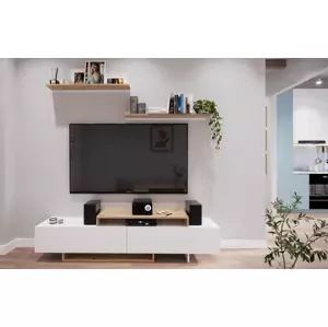 Casarredo Obývací sestava TOMPA barva bílá/dub artisan