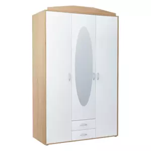 Casarredo Šatní skříň GREACE 3D2S dub sonoma/bílá