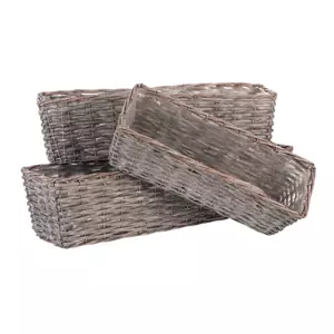 Autronic Proutěný truhlík - sada 3 ks OV4144 GREY