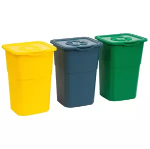DEA HOME Set 3 odpadkových košů ECO na tříděný odpad 3x 50 L
