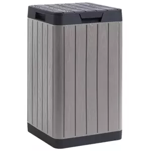 TOOMAX RIO GARDEN zahradní plastový koš 80 L - světle šedá a grafit