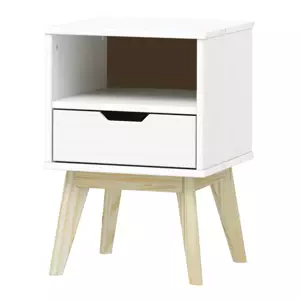 Idea Noční stolek 1 zásuvka BONITO bílý lak