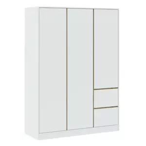 Casarredo Šatní skříň 3D2S BURELA bílá/dub artisan