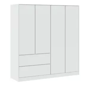 Casarredo Šatní skříň 4D2S BURELA bílá