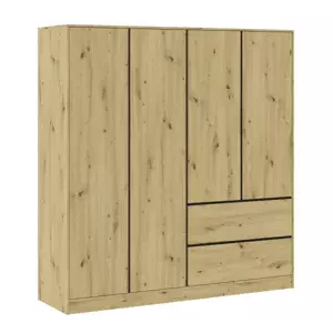 Casarredo Šatní skříň 4D2S BURELA dub artisan/antracit