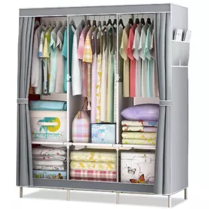 Casarredo Šatní látková skříň GARSY barva šedá