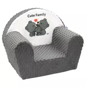 NEW BABY Dětské křesílko Cute Family šedé