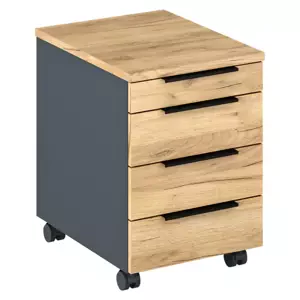 Tempo Kondela Kontejner KLAUDIUS TYP 6, grafit/dub artisan + kupón KONDELA10 na okamžitou slevu 3% (kupón uplatníte v košíku)