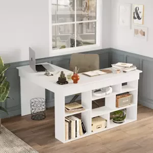 Casarredo Rohový psací stůl LUKA, bílý