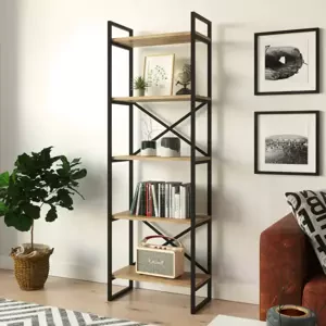 Casarredo DENTON regál, barva borovice + černý kov
