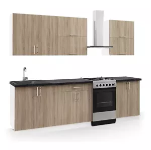 Casarredo Kuchyně FELIPE A 200 bílá/dub sonoma lanýž